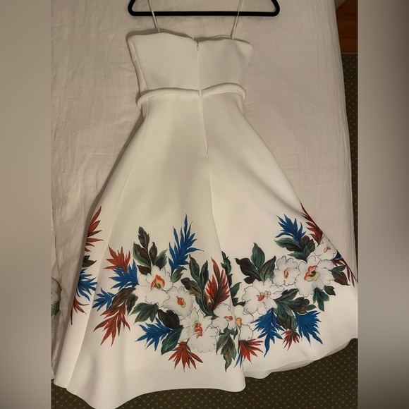 Badgley Mischka Floral Strapless Scuba Dress - Picture 6 of 9